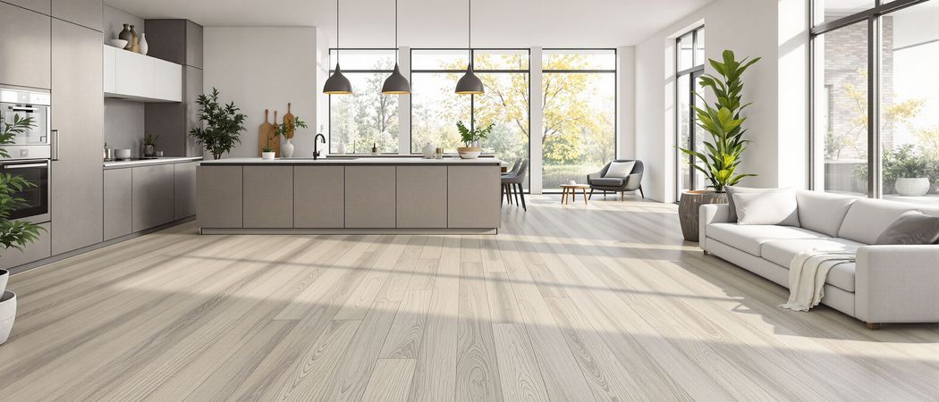 Inspirace svetle seda vinylova podlaha